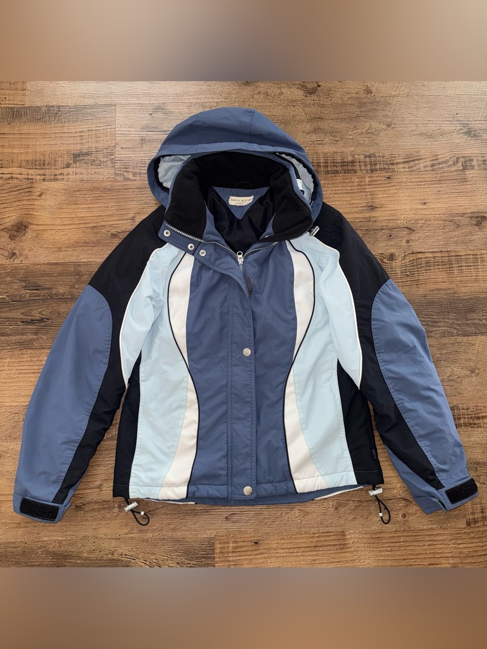Vintage Tommy Hilfiger L Jacket Ski Team Y2K Blue Snow Thick Coat Large Winter